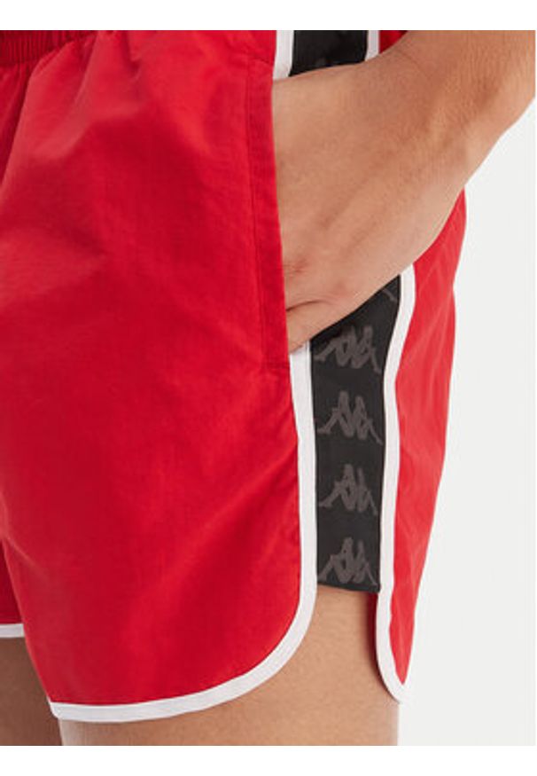 Kappa Szorty kąpielowe Banda Cali 304S6G0 Czerwony Regular Fit. Kolor: czerwony. Materiał: syntetyk