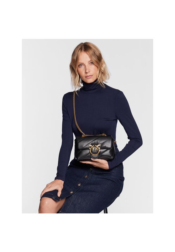 Pinko - Torebka PINKO. Kolor: czarny