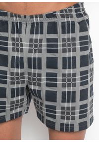 bonprix - Piżama z krótkimi spodenkami. Kolor: niebieski, szary. Długość: krótkie. Wzór: nadruk #2