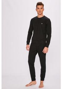 Emporio Armani Underwear - Emporio Armani - Piżama 111794.CC570.00020. Kolor: czarny. Materiał: dzianina. Wzór: gładki #1