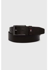 TOMMY HILFIGER - Tommy Hilfiger pasek skórzany męski kolor brązowy. Kolor: brązowy. Materiał: skóra #1