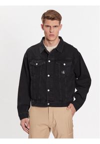 Calvin Klein Jeans Kurtka jeansowa J30J324233 Czarny Regular Fit. Kolor: czarny. Materiał: bawełna