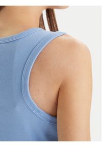 Calvin Klein Jeans Top LV047C201G Błękitny Slim Fit. Kolor: niebieski. Materiał: bawełna #4