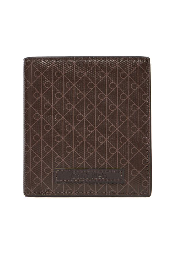 Calvin Klein Duży Portfel Damski Coated Ns Slim Billfold LV04D1084G Brązowy. Kolor: brązowy. Materiał: skóra