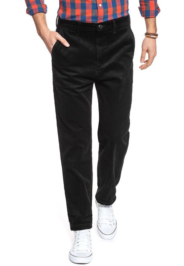 Lee - LEE SPODNIE MĘSKIE RELAXED CHINO BLACK L73NDC01 112120697