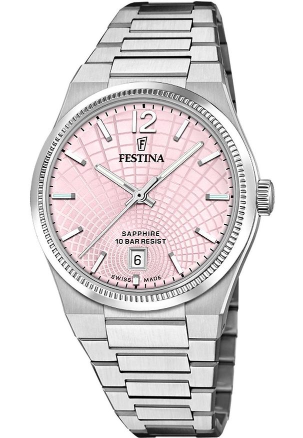 Zegarek damski Festina F20052-3 srebrny. Kolor: srebrny