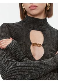 Versace Jeans Couture Bluzka 75HAFM48 Czarny Slim Fit. Kolor: czarny. Materiał: wiskoza #3