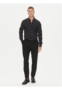 Hugo - HUGO Koszula Ermo 50545349 Czarny Slim Fit. Kolor: czarny. Materiał: bawełna #3