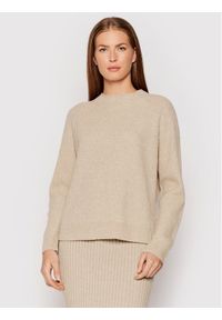 Max Mara Leisure Sweter Capua 33660316 Beżowy Regular Fit. Kolor: beżowy. Materiał: wełna