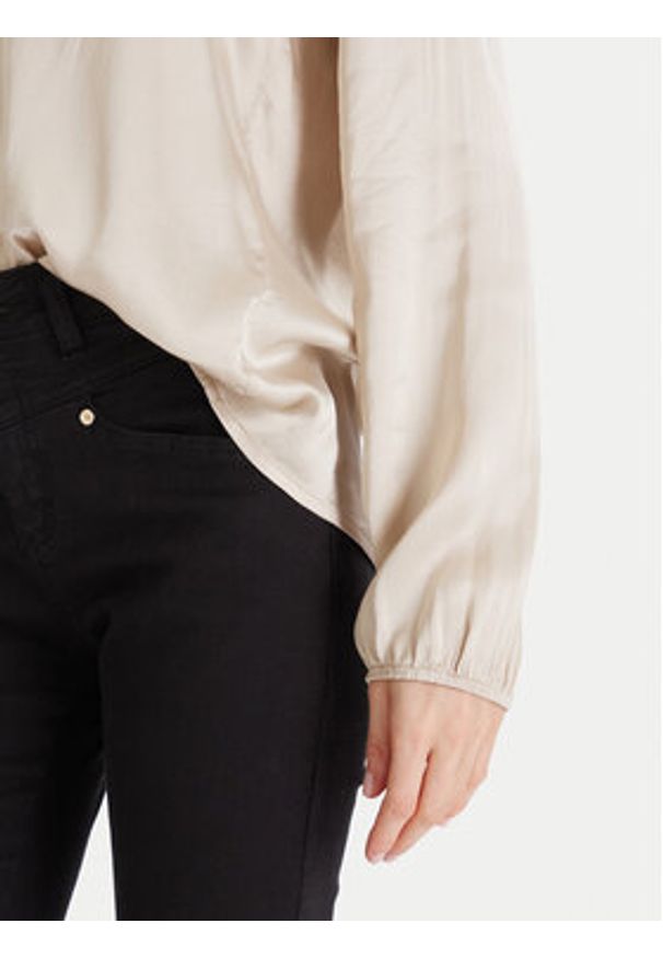 Maryley Bluzka 25IB824/18LA Beżowy Regular Fit. Kolor: beżowy. Materiał: wiskoza