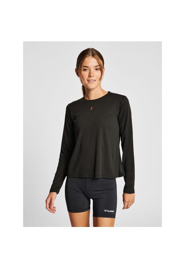 Damski dżersej dzianinowy z długim rękawem Hummel Mt Fri. Kolor: czarny. Materiał: dzianina, jersey. Długość rękawa: długi rękaw. Długość: długie. Sport: piłka nożna
