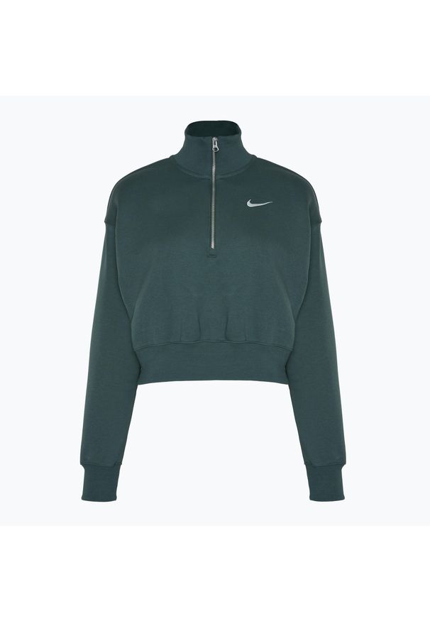 Bluza damska Nike Sportswear Phoenix Fleece 1/2 Zip Cropped. Kolor: zielony