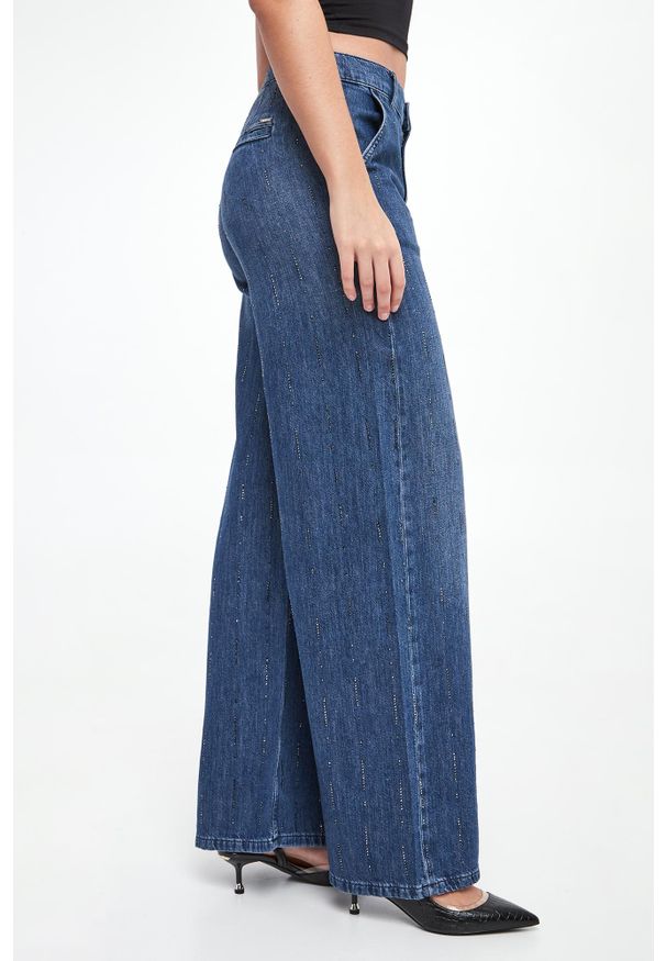 Liu Jo - Jeansy damskie z kryształkami LIU JO