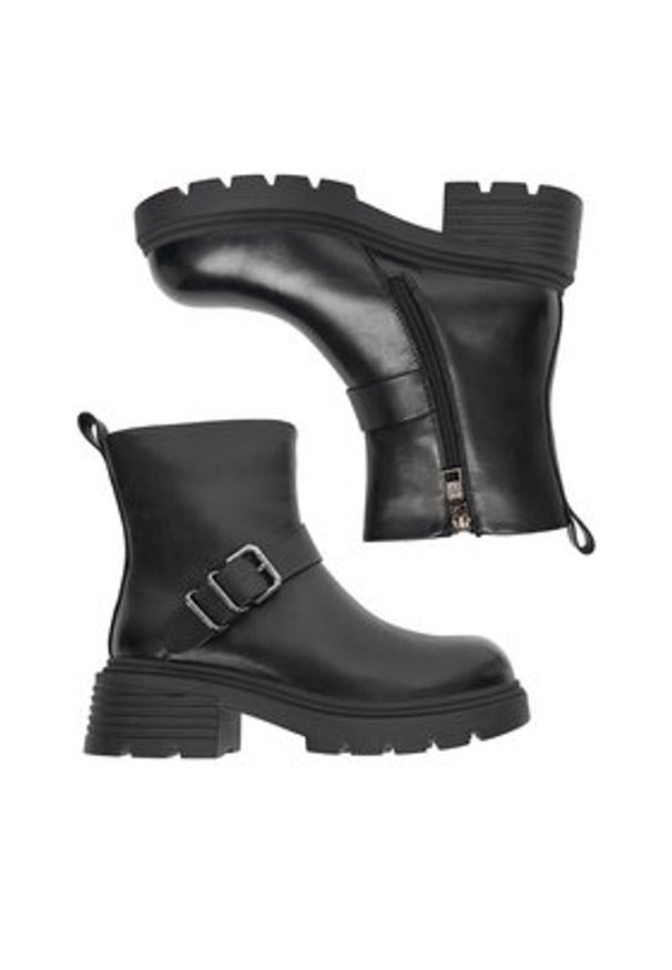 Badura Botki C-ANAYA-5635-2 Czarny. Kolor: czarny. Materiał: skóra