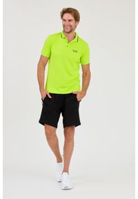 EA7 Emporio Armani - EA7 Zielona koszulka polo. Typ kołnierza: polo. Kolor: zielony