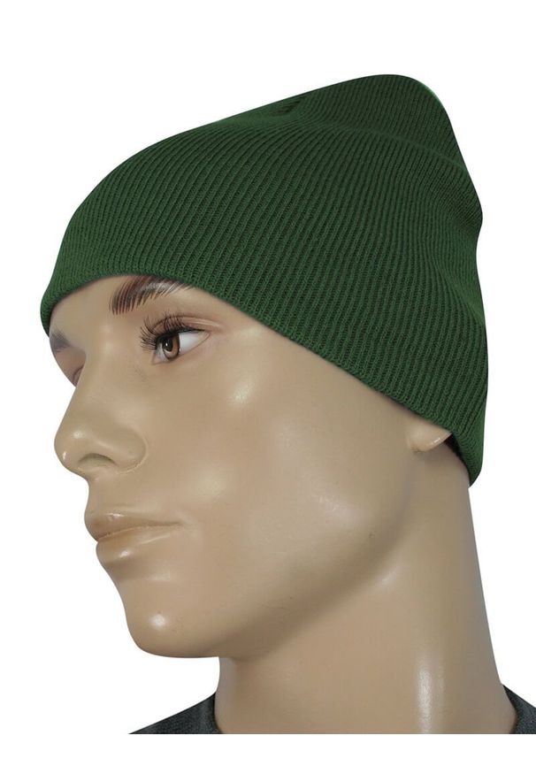 Zielona czapka EM Men's Accessories na zimę, casualowa