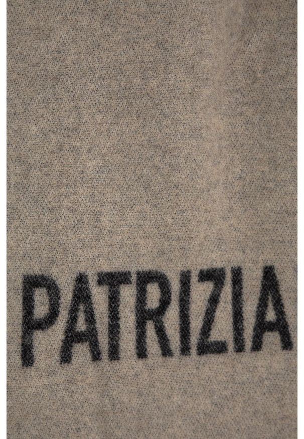 Patrizia Pepe Szalik kolor beżowy wzorzysty. Kolor: beżowy