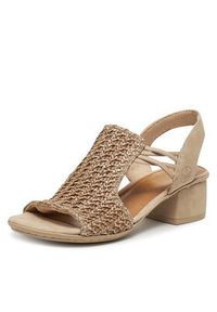 Rieker Sandały 64962-60 Beżowy. Kolor: beżowy. Materiał: materiał #6