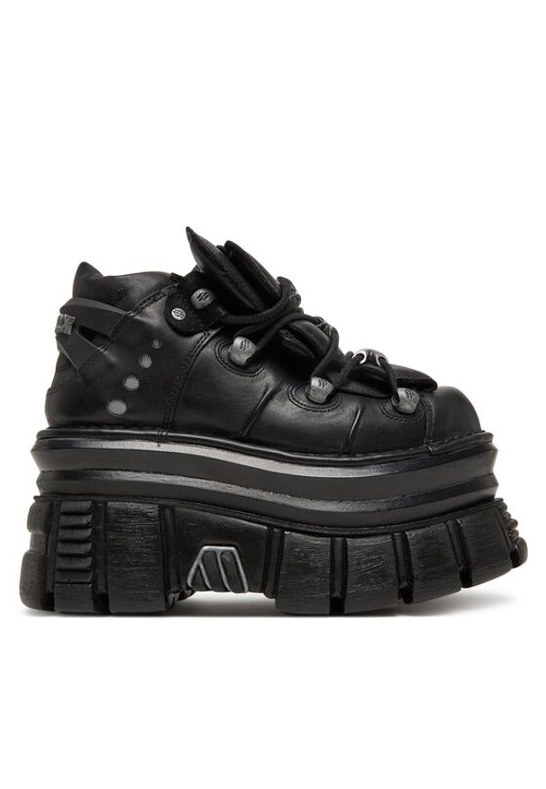 NEW ROCK Sneakersy M-106-C178 Czarny. Kolor: czarny. Materiał: skóra