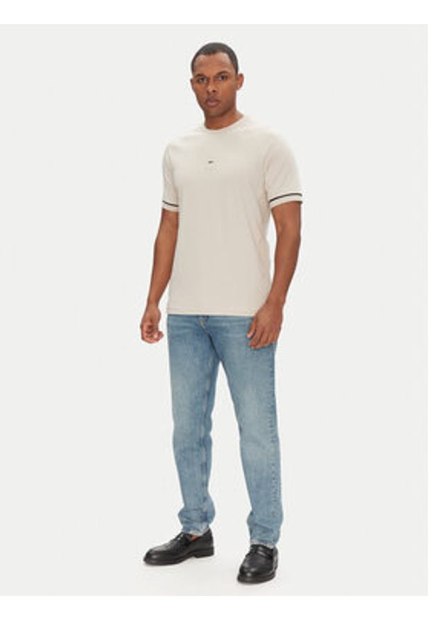 BOSS T-Shirt 50537846 Beżowy Regular Fit. Kolor: beżowy. Materiał: bawełna