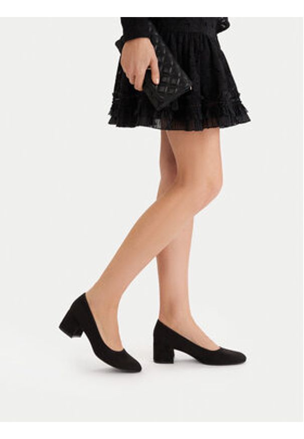 Jenny - JENNY Czółenka CEO-WFA1976-2A Czarny. Kolor: czarny. Materiał: materiał