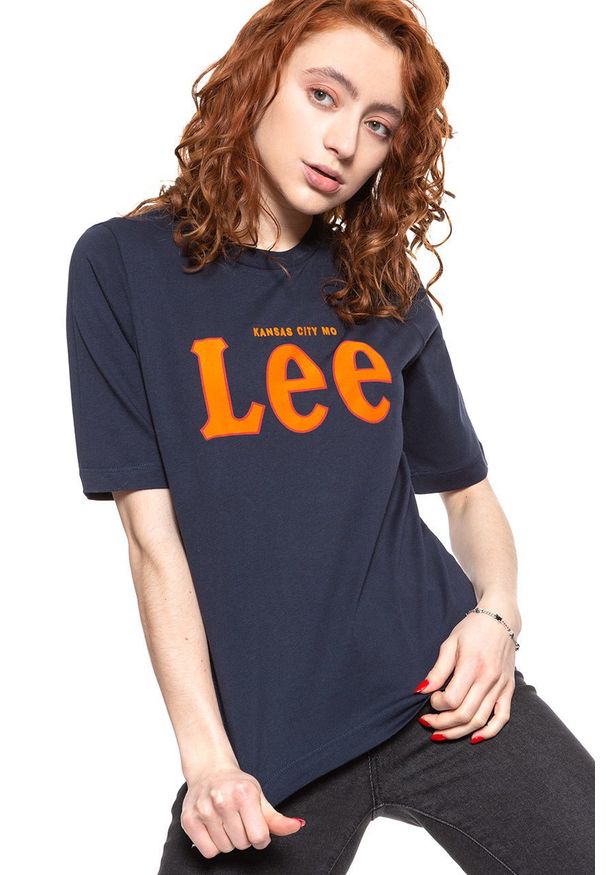 Lee - LEE T SHIRT DAMSKI TEE MIDNIGHT NAVY L43RAIMA 112109732
