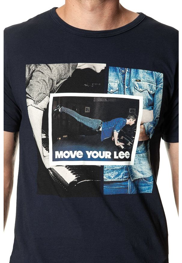 Lee - LEE T SHIRT PHOTO TEE NIGHT SKY L60QEPSJ. Wzór: nadruk. Styl: klasyczny