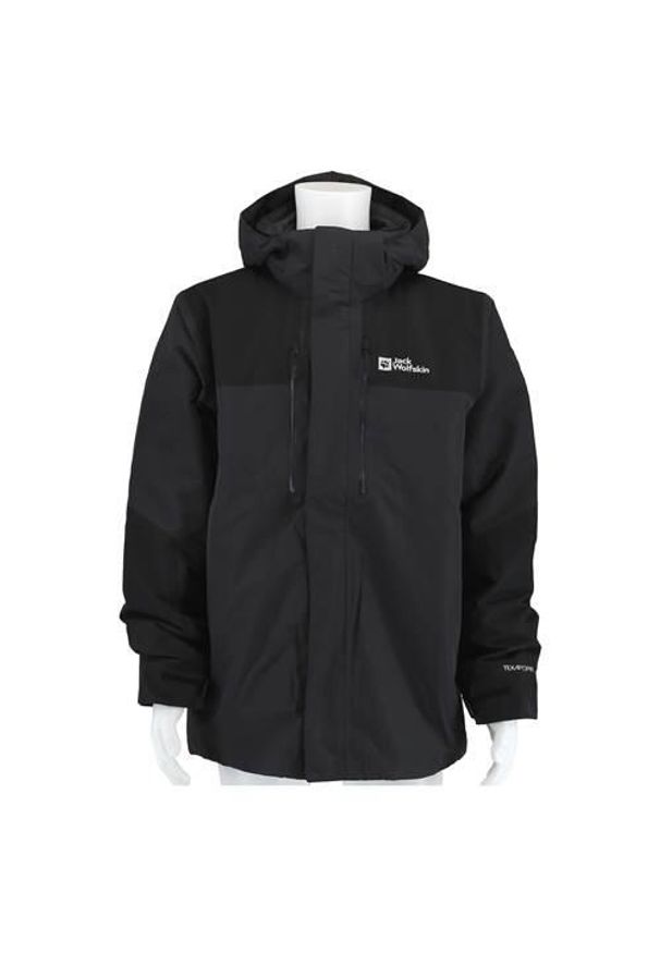 Kurtka w góry męska Jack Wolfskin A618586350. Typ kołnierza: kaptur. Kolor: czarny. Materiał: syntetyk. Sport: wspinaczka