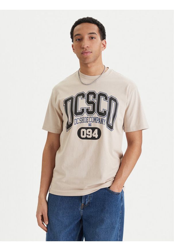 DC Shoes T-Shirt Elective EDYZT04361 Beżowy Regular Fit. Kolor: beżowy. Materiał: bawełna