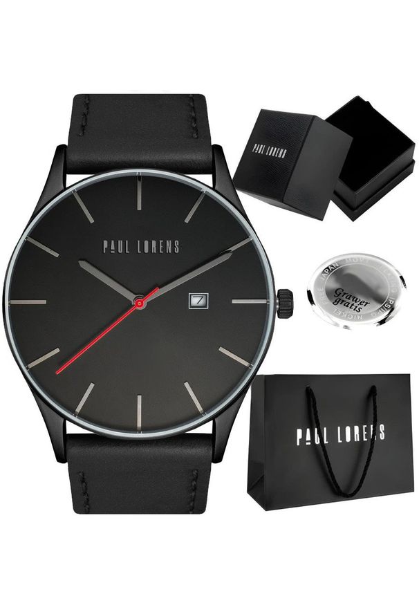 Zegarek męski Paul Lorens - LONGIO-1A5-2 Z GRAWEREM