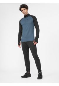 4f - Spodnie treningowe szybkoschnące męskie. Kolor: czarny. Materiał: materiał, dzianina. Sport: fitness #1