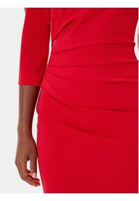 Rinascimento Sukienka koktajlowa CFC0126154003 Czerwony Slim Fit. Kolor: czerwony. Materiał: syntetyk. Styl: wizytowy #3