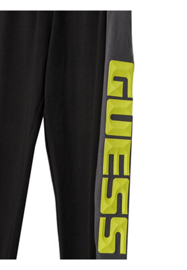 Guess Spodnie dresowe L6RB01 KA6R4 Czarny Regular Fit. Kolor: czarny. Materiał: bawełna