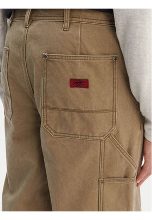 Quiksilver Jeansy Mercury Straight Out EQYNP03325 Beżowy Wide Leg. Kolor: beżowy