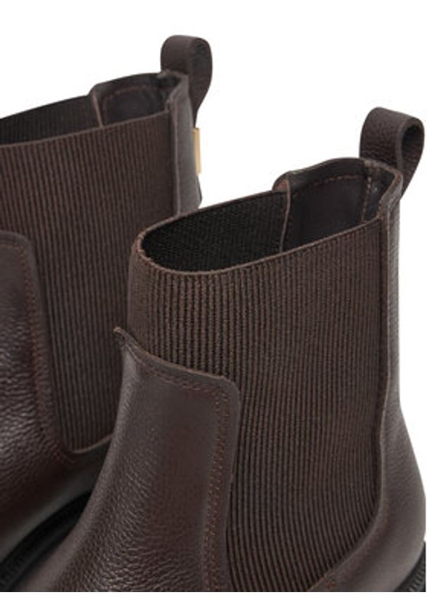 TOMMY HILFIGER - Tommy Hilfiger Sztyblety FW0FW08771 Brązowy. Kolor: brązowy. Materiał: skóra