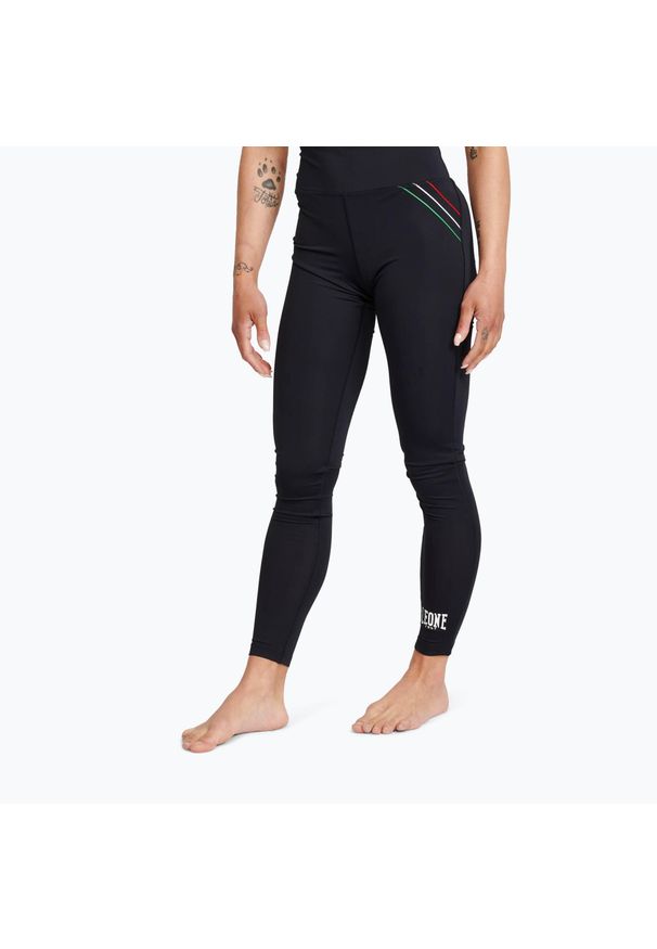 Legginsy treningowe damskie LEONE 1947 Flag. Kolor: czarny