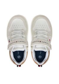 TOMMY HILFIGER - Tommy Hilfiger Sneakersy Low Cut Lace-Up/Velcro Sneaker T1X9-33341-1269 M Biały. Kolor: biały. Materiał: skóra