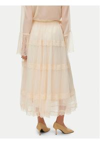 Vero Moda Spódnica midi Kinsley 10346617 Écru Regular Fit. Materiał: syntetyk #4