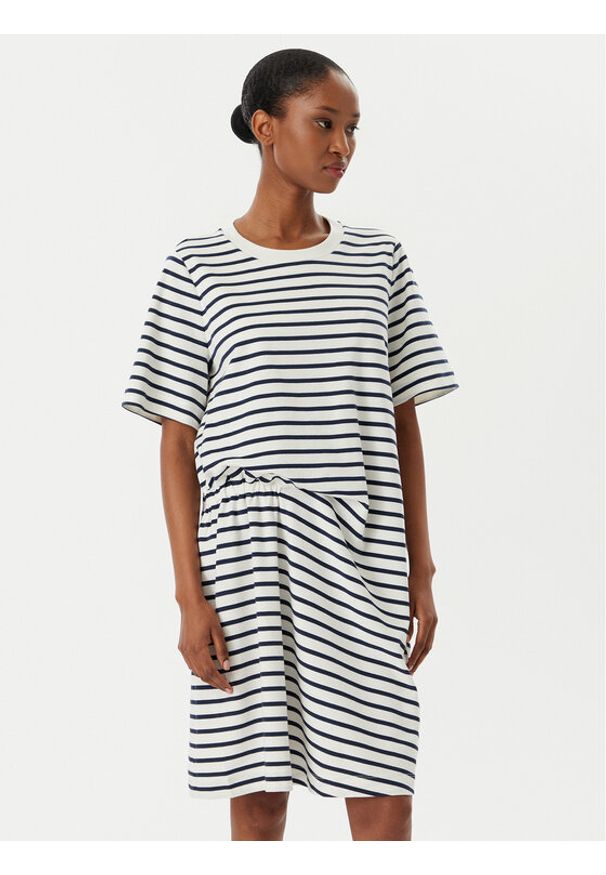 Weekend Max Mara Sukienka codzienna 2515621012650 Granatowy Regular Fit. Okazja: na co dzień. Kolor: niebieski. Materiał: bawełna. Typ sukienki: proste. Styl: casual