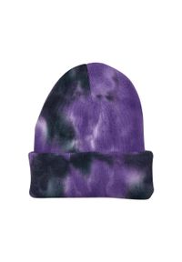 Urban Classics - Czapka Dziecięca Tie Dye Beanie. Kolor: fioletowy, wielokolorowy, szary