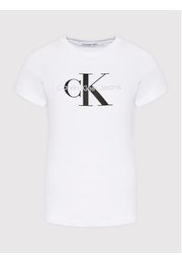 Calvin Klein Jeans T-Shirt J20J219142 Biały Regular Fit. Kolor: biały. Materiał: bawełna #2