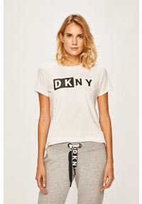 DKNY - Dkny t-shirt DP8T5894 damski kolor biały. Okazja: na co dzień. Kolor: biały. Materiał: dzianina. Styl: casual #1