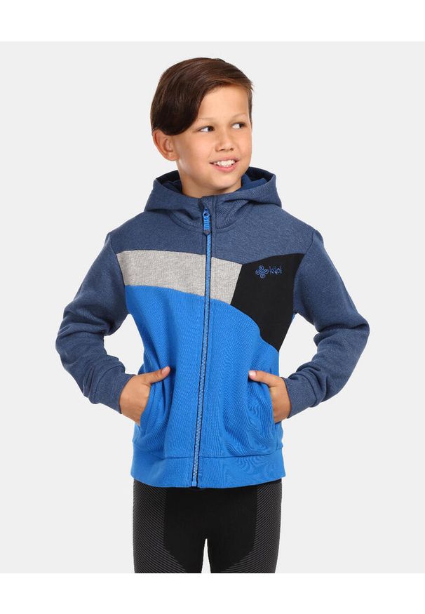 Dziecięca bawełniana bluza Kilpi PREDA-JB. Kolor: niebieski. Materiał: bawełna