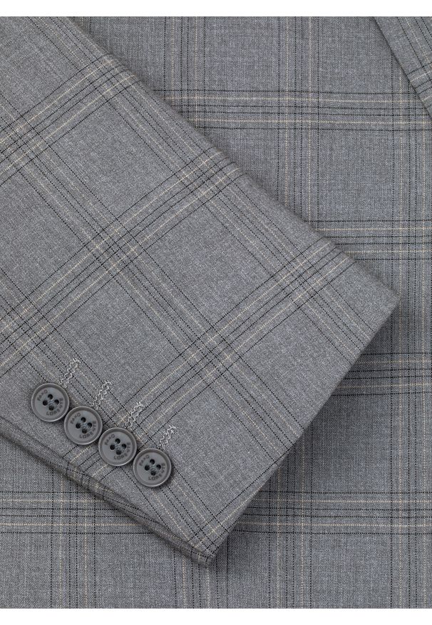 Pako Lorente - PAKO LORENTE – Szara marynarka casualowa w kratę. Okazja: na co dzień. Kolor: szary. Styl: casual