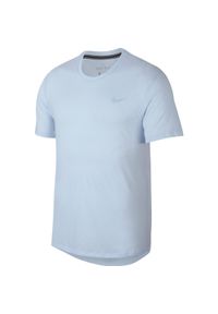 Koszulka tenisowa Nike Challenger męska biała. Kolor: biały, niebieski. Materiał: poliester, materiał, skóra. Technologia: Dri-Fit (Nike). Sport: tenis #1
