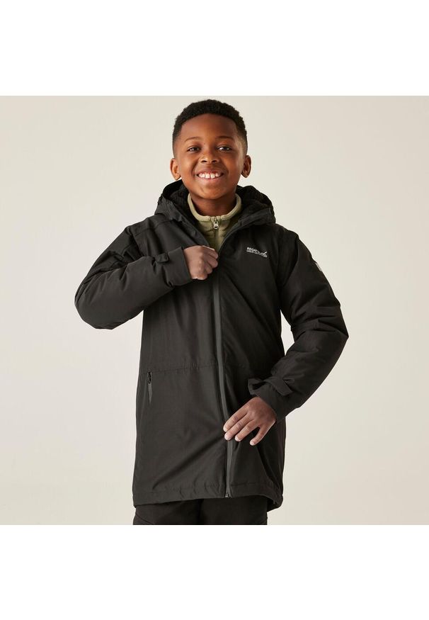 Regatta - Kurtka dziecięca przejściowa ocieplana Farbank II. Kolor: czarny. Materiał: tkanina, puch. Styl: sportowy