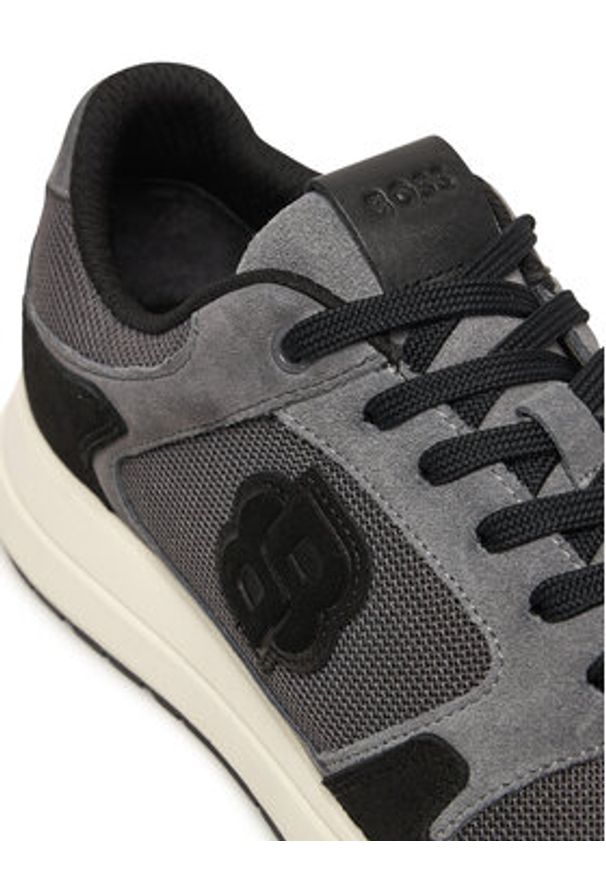 BOSS Sneakersy Vinston 50554612 Szary. Kolor: szary. Materiał: zamsz, skóra