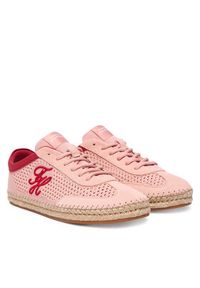 TOMMY HILFIGER - Tommy Hilfiger Espadryle Th Heritage Rope Sneaker FW0FW09406 Różowy. Kolor: różowy. Materiał: materiał #6