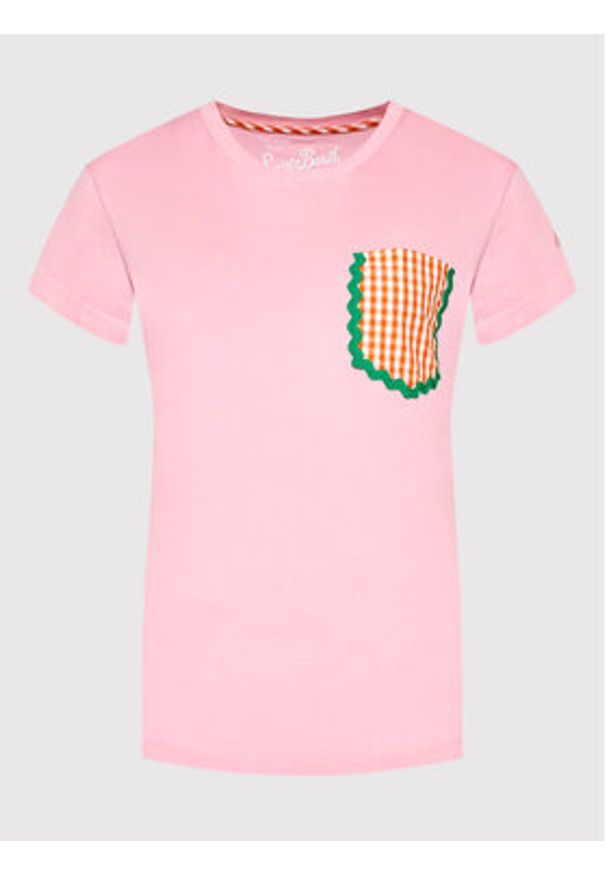Mc2 Saint Barth - MC2 Saint Barth T-Shirt Nadir P NADI002 03281B Różowy Regular Fit. Kolor: różowy. Materiał: bawełna