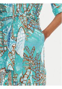 Seafolly Sukienka koszulowa La Mer 55422-DR Turkusowy Regular Fit. Kolor: turkusowy. Materiał: len, wiskoza. Typ sukienki: koszulowe